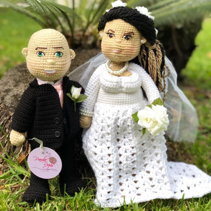 amigurumi wedding couple